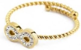 Marlu’ GIOIELLI ANELLO INFINITO ACCIAIO PVD ORO 18AN049G-M