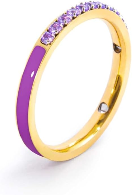 MARLU' Anello con zirconi e smalto 31AN0007GP