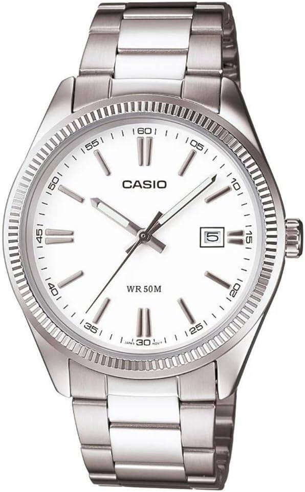 Casio Orologio Analogico Uomo con Cinturino in Placcato in Acciaio Inox MTP-1302D-7A1