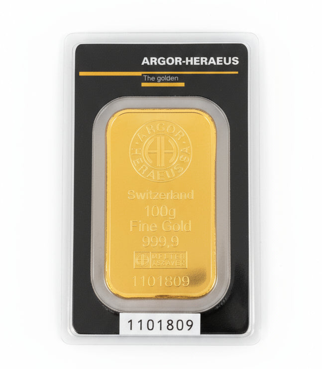 Lingotto in oro 24 kt. (999.9)C  oro puro