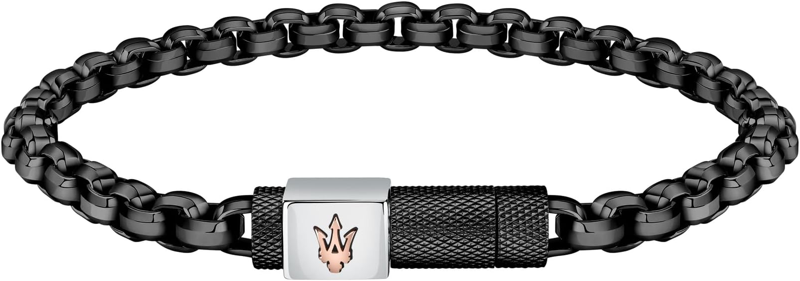 Maserati Jewels bracciale Uomo in Acciaio, ip nero, ip oro rosa - JM223ATK26-2