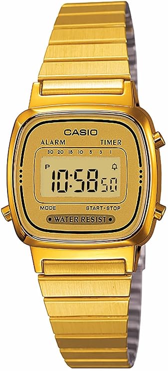 Casio Orologio Digitale al Quarzo Donna con Cinturino in Acciaio Inox LA670WGA-9DF