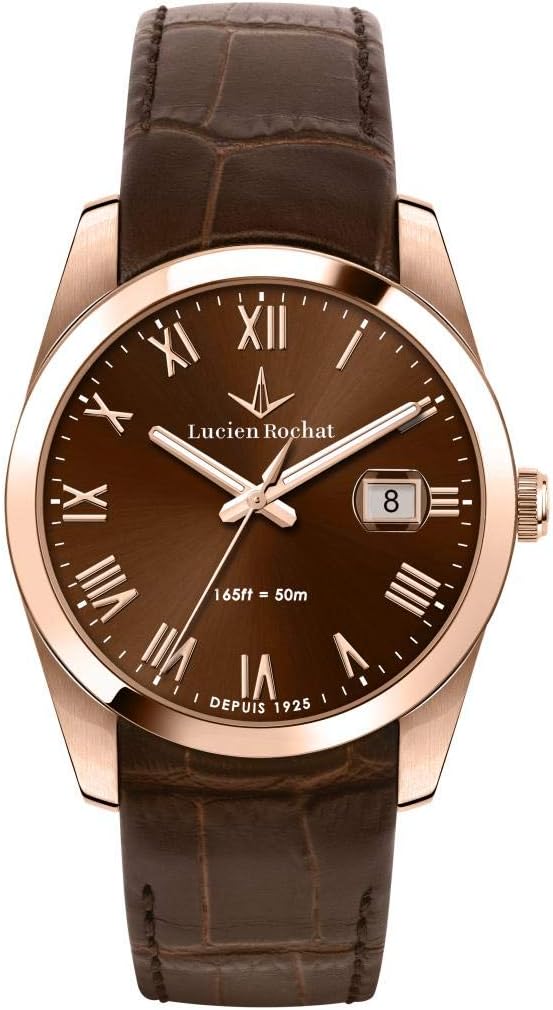 LUCIEN ROCHAT LÈMAN Orologio Uomo Tempo e data in Acciaio, Pelle naturale - R0451114001