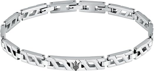 Maserati Bracciale in Acciaio da Uomo, Collezione Iconic - JM124AVD34