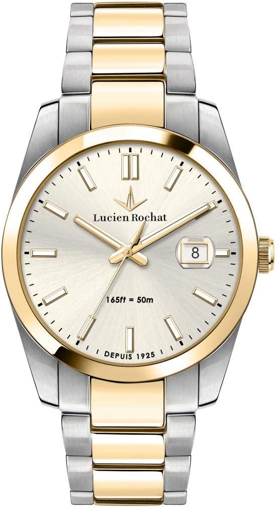 LUCIEN ROCHAT LÈMAN Orologio Uomo Tempo e data in Acciaio, PVD Oro - R0453114001