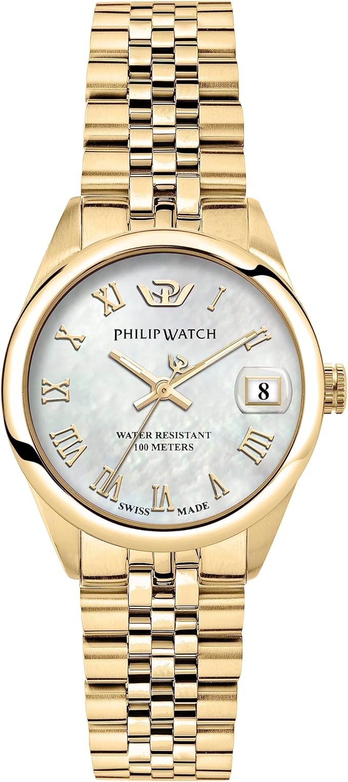 Philip Watch Caribe Orologio Donna, Tempo e data, Analogico - 39mm