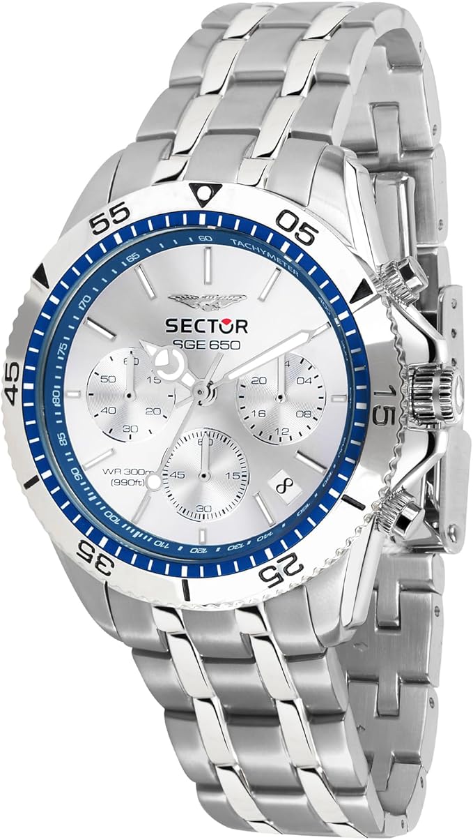 Sector No Limits Orologio Cronografo Quarzo Uomo con Cinturino in Acciaio Inox R3273962003