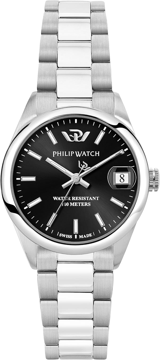 Philip Watch Caribe Orologio Donna, Tempo e data, Analogico - 39mm