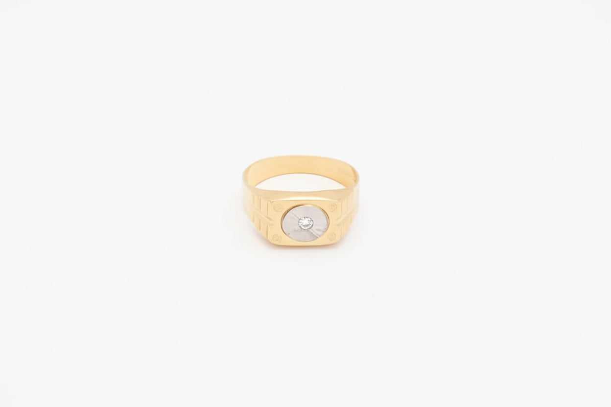 Anello Uomo in Oro Giallo 18 Carati