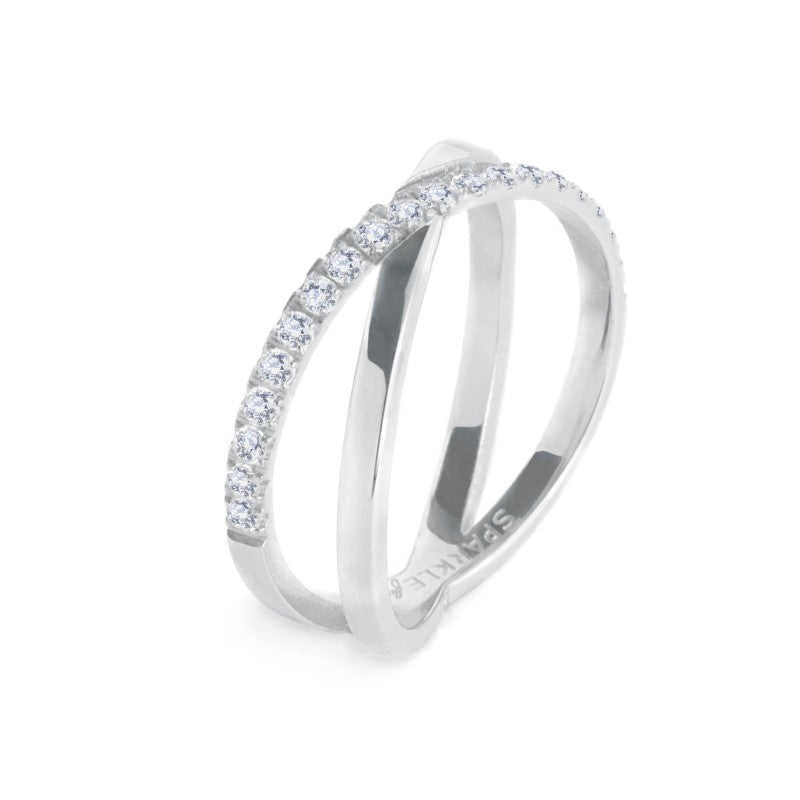 Marlù anello incrociato con zirconi 31AN0014W