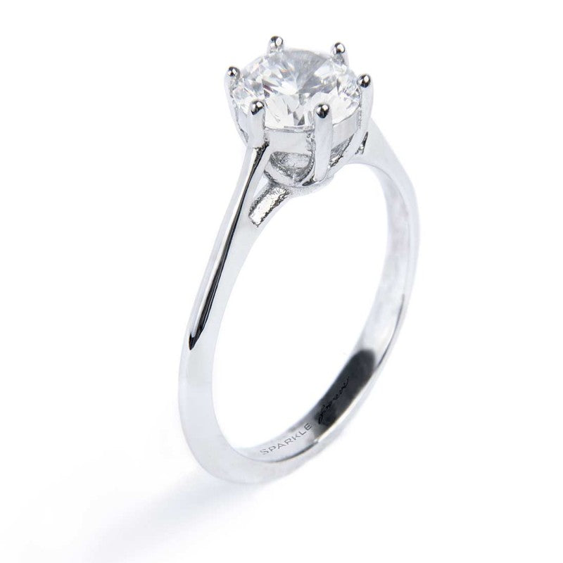 Anello Marlù solitario zircone 6,25mm